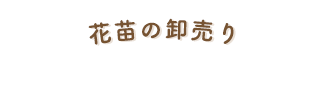 花苗の卸売り